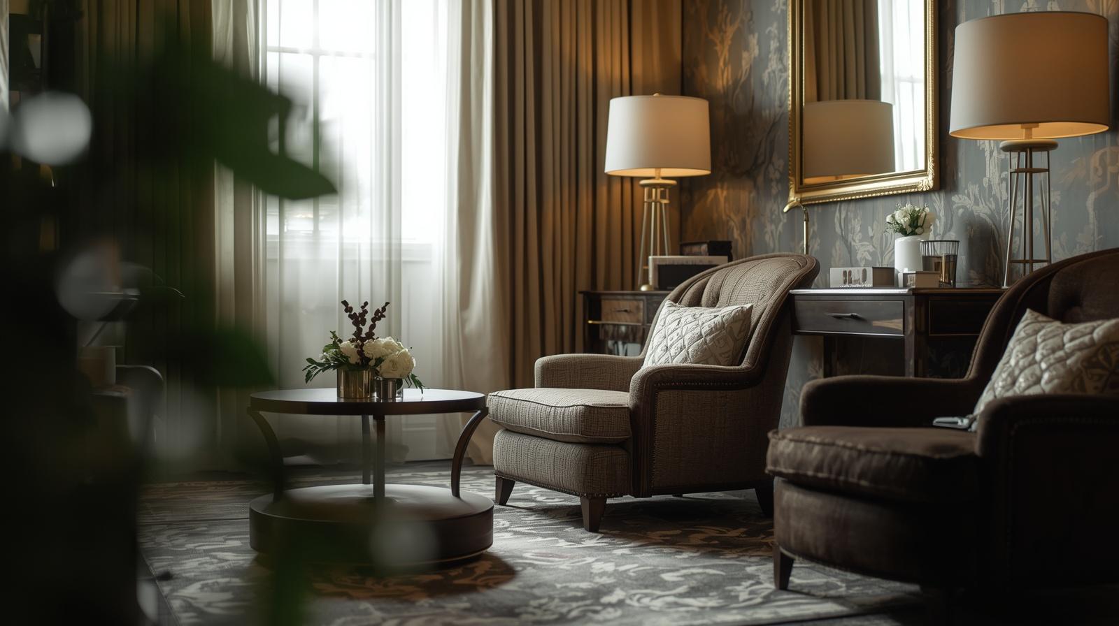 Royce Groom’s Lounge in Houston with comfortable seating and lounge area